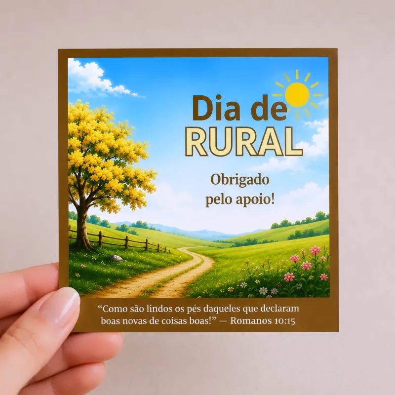 Cartão Lembrancinha Rural