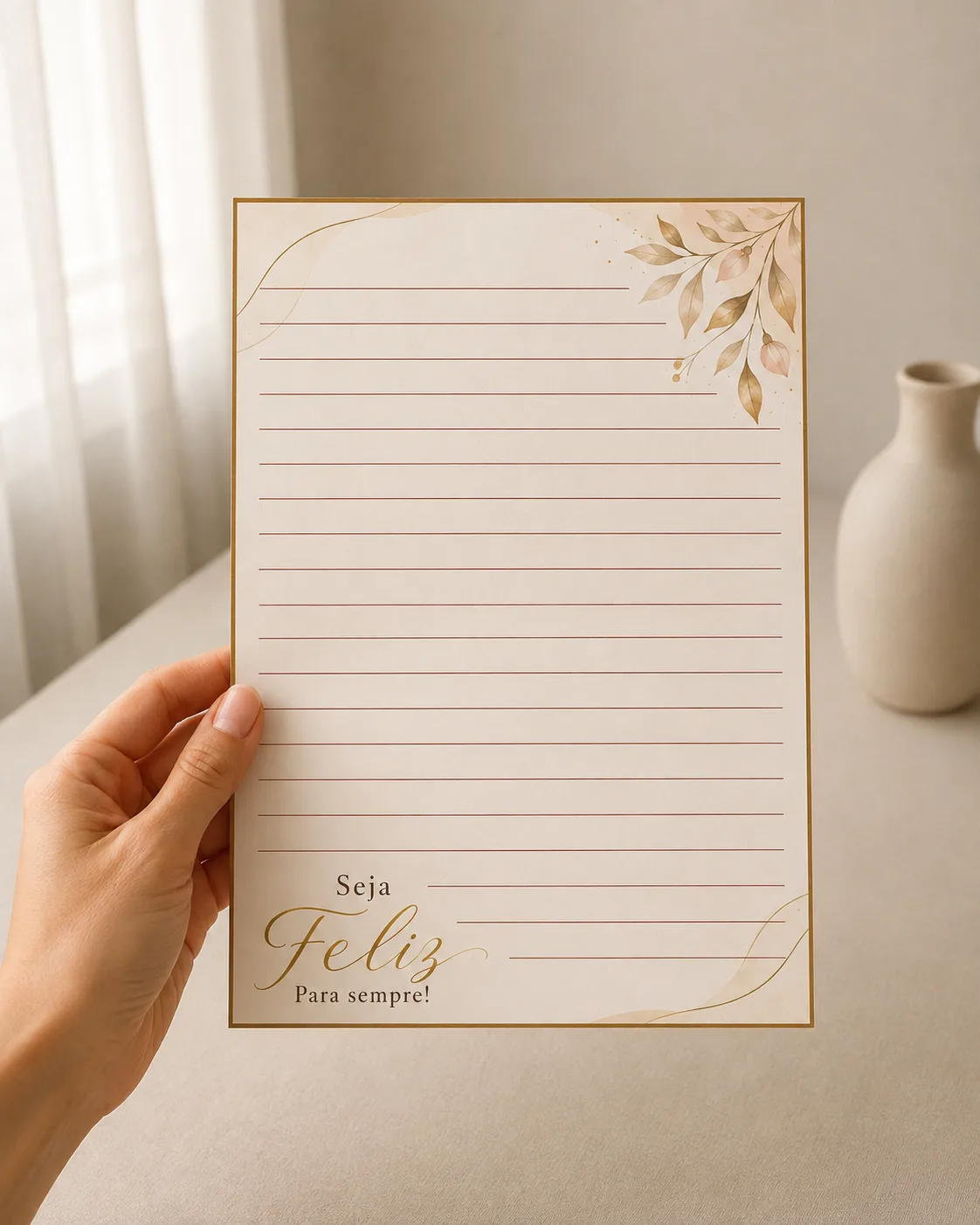 Envelope - Seja Feliz Para Sempre Dourado