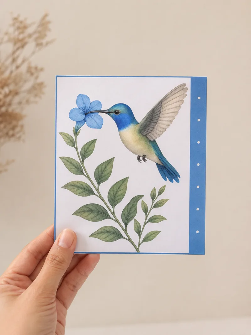 Envelope + Papel - Beija-flor