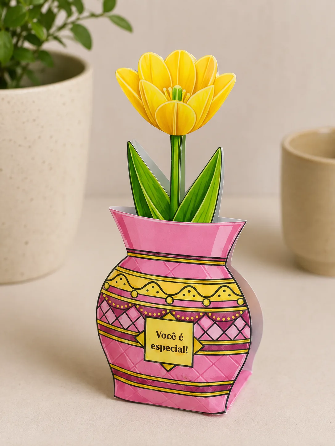 Porta-bombom - Vaso de Flor