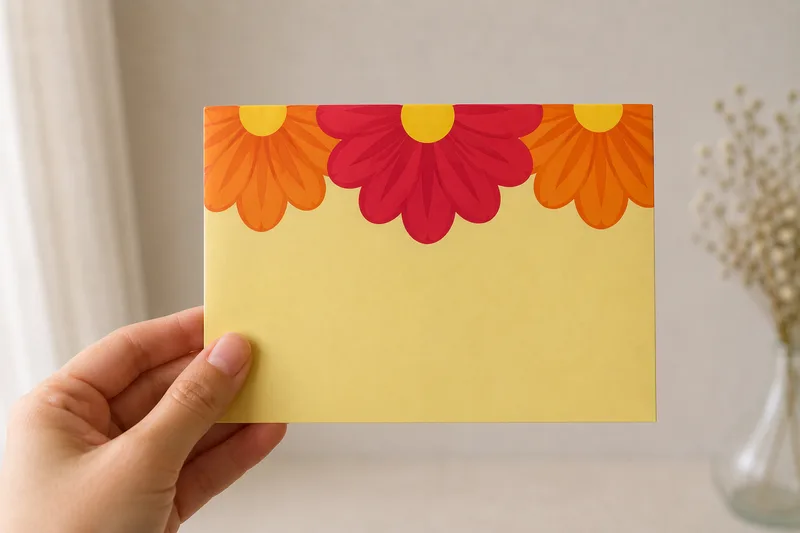 Envelope com Aba de Flores