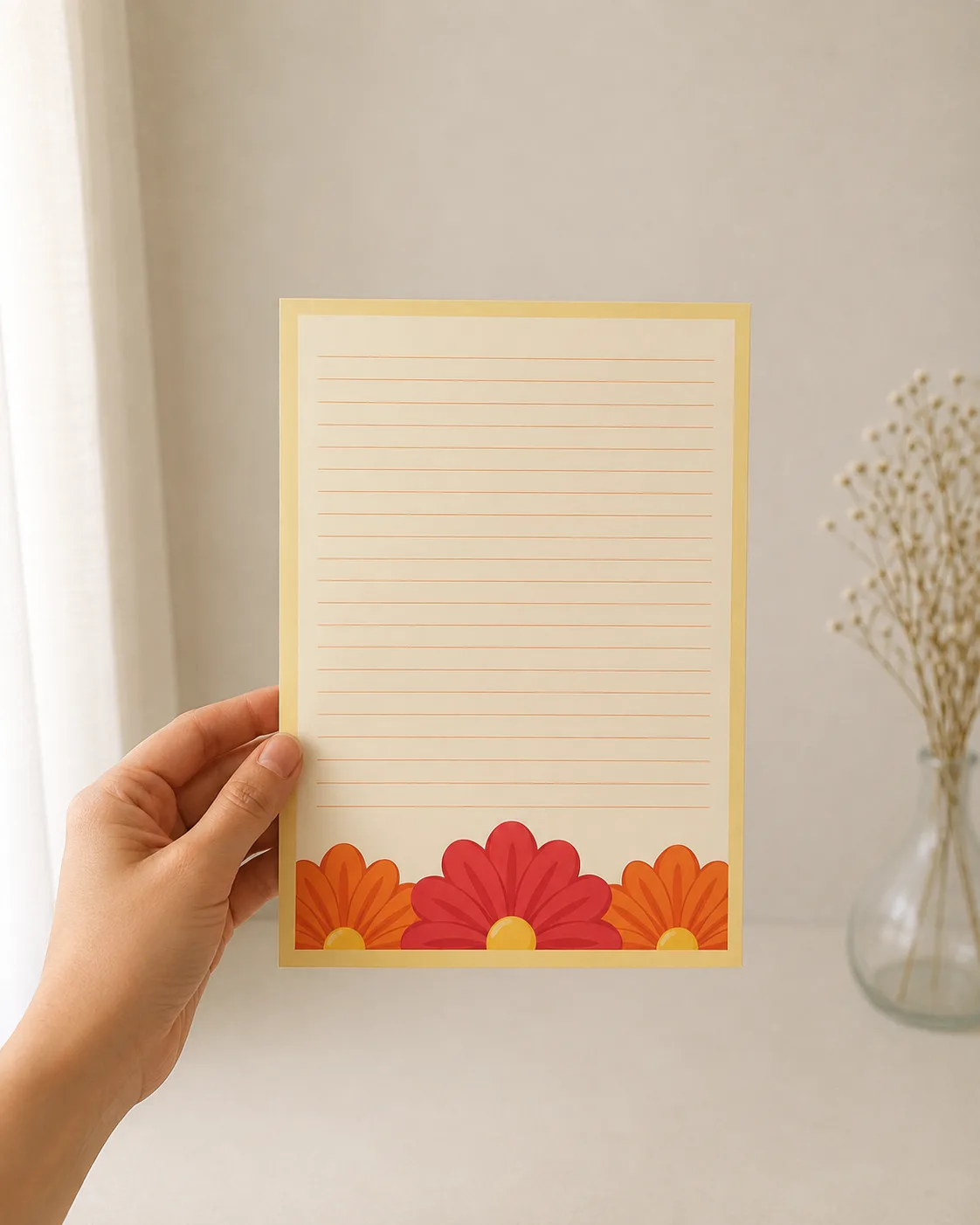 Envelope com Aba de Flores
