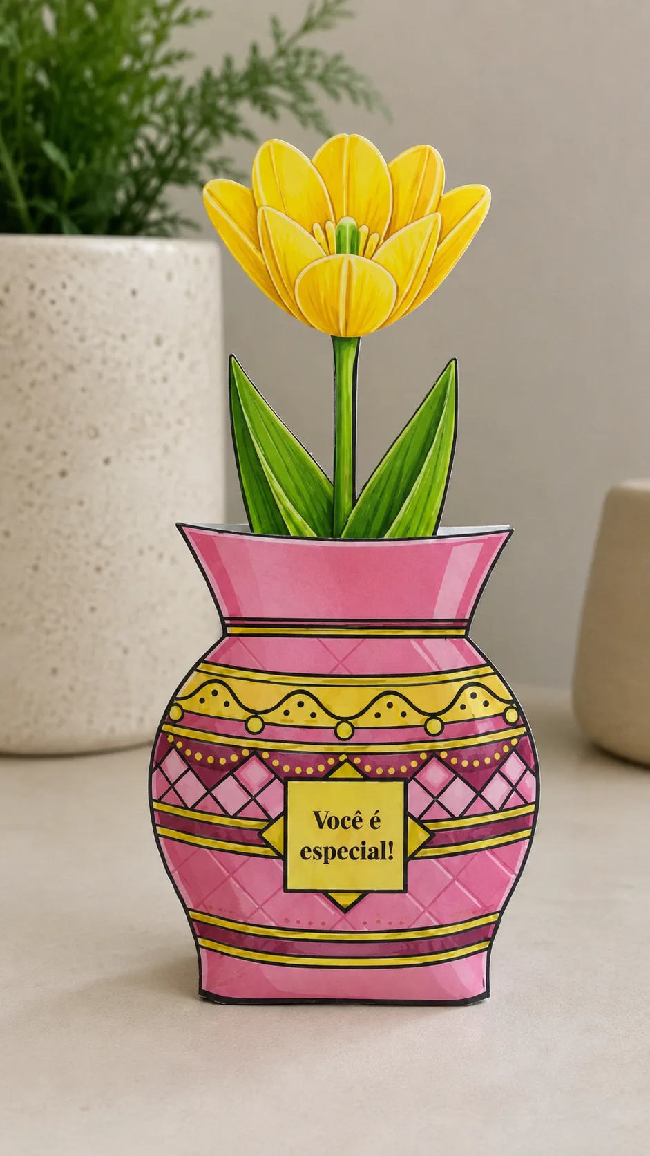 Porta-bombom - Vaso de Flor
